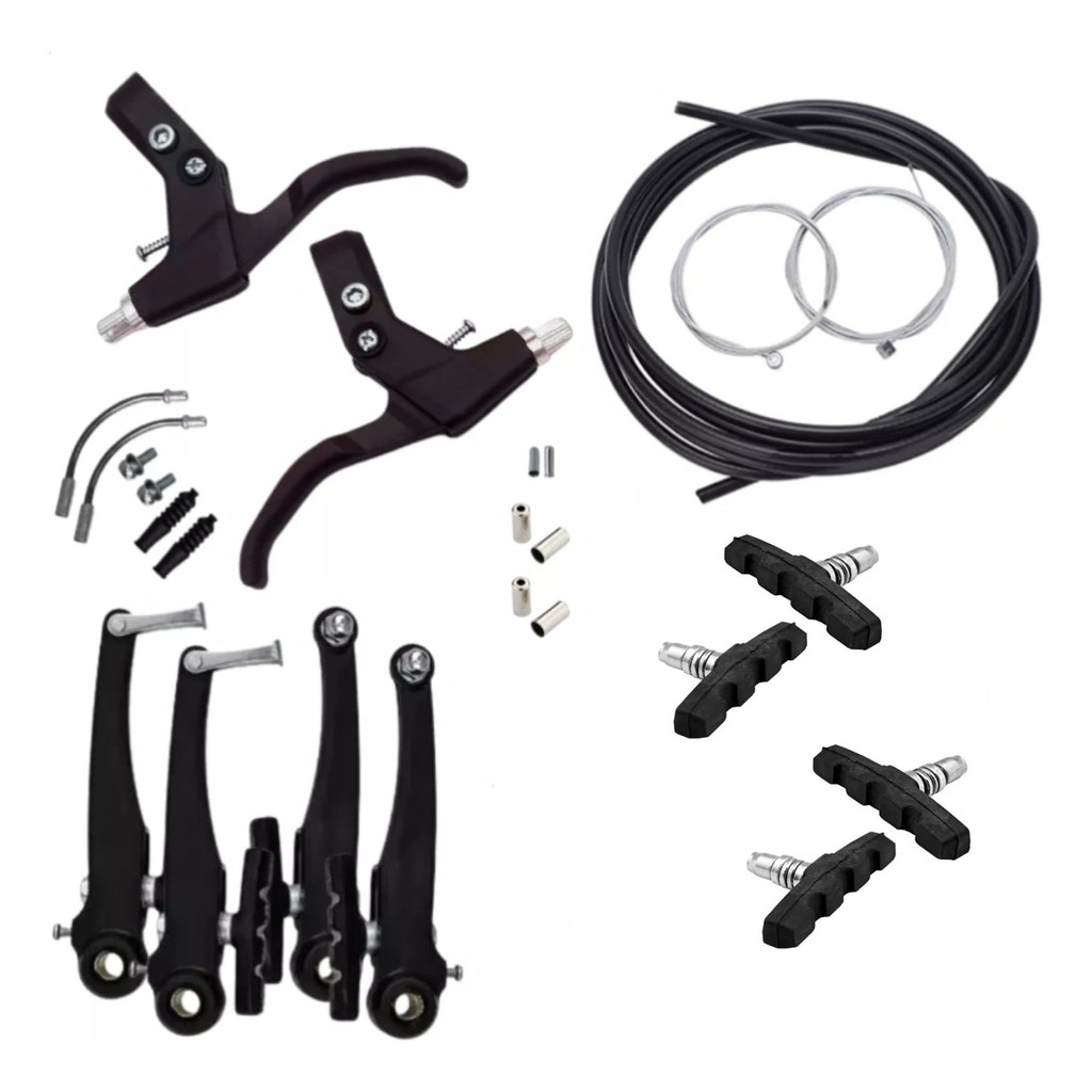 Kit Freio V.brake E Manete De Naylon Bicicleta Aro 20 24 26