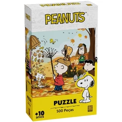 QUEBRA CABEÇA PEANUTS SNOOPY 500 PEÇAS GROW PUZZLE QUADRINHOS CHARLIE BROWN MINDUIM CACHORRO AMIGOS