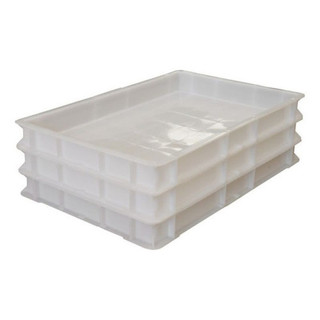 10 Bandeja Plástica Fechada Empilhável Congelamento Pão De Queijo Salgados Massas Pães 60x40cm