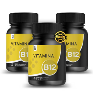 Kit 3x Vitamina B12 500mg – 180 Cápsulas | Envio Imediato em Oferta na Shopee