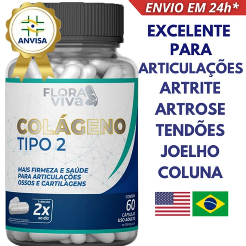 Colágeno Tipo 2 | Premium | Articulações | Original | 500mg em Oferta na Shopee