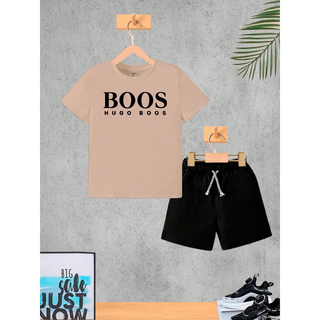 Conjunto Infantil Menino Camiseta e Bermuda Roupa Criança Masculino Verão em Oferta na Shopee