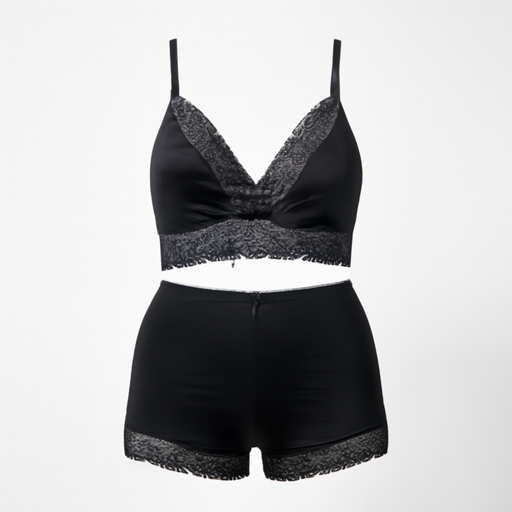Pijama Baby Doll Confortável Linha Noite Detalhes Renda Lingerie Feminino  Conforto Dormir