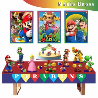 Kit Festa Facil Montagem Decoração Pratica - Mário Bross em Oferta na Shopee