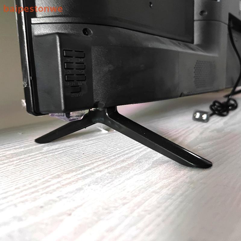 Imagem [baipestonwe] 1 Par Base De Televisão Mesa Suporte Pernas Pedestal Substituição Montagem Perna De Plástico Pés Universal