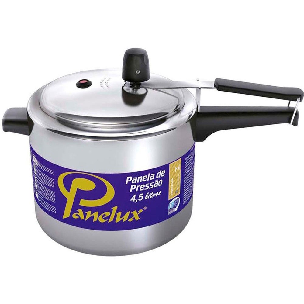 Detalhes do Panela de Pressão 4,5l Polida Panelux e Concha Aço Inox