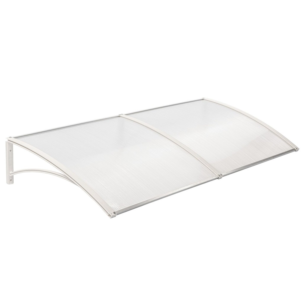 Toldo Policarbonato 1.60x50cm Proteção UV Cobertura Portas e Janelas