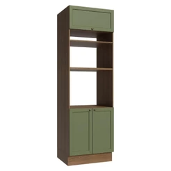 Torre Quente 70 cm 3 Portas Rustic/Verde Vik Madesa