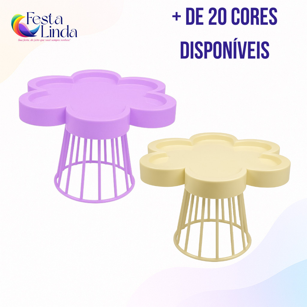 Kit com 2 Porta Doces Floratta - Decoração, Doces, Bolos - Diversas Cores em Oferta na Shopee