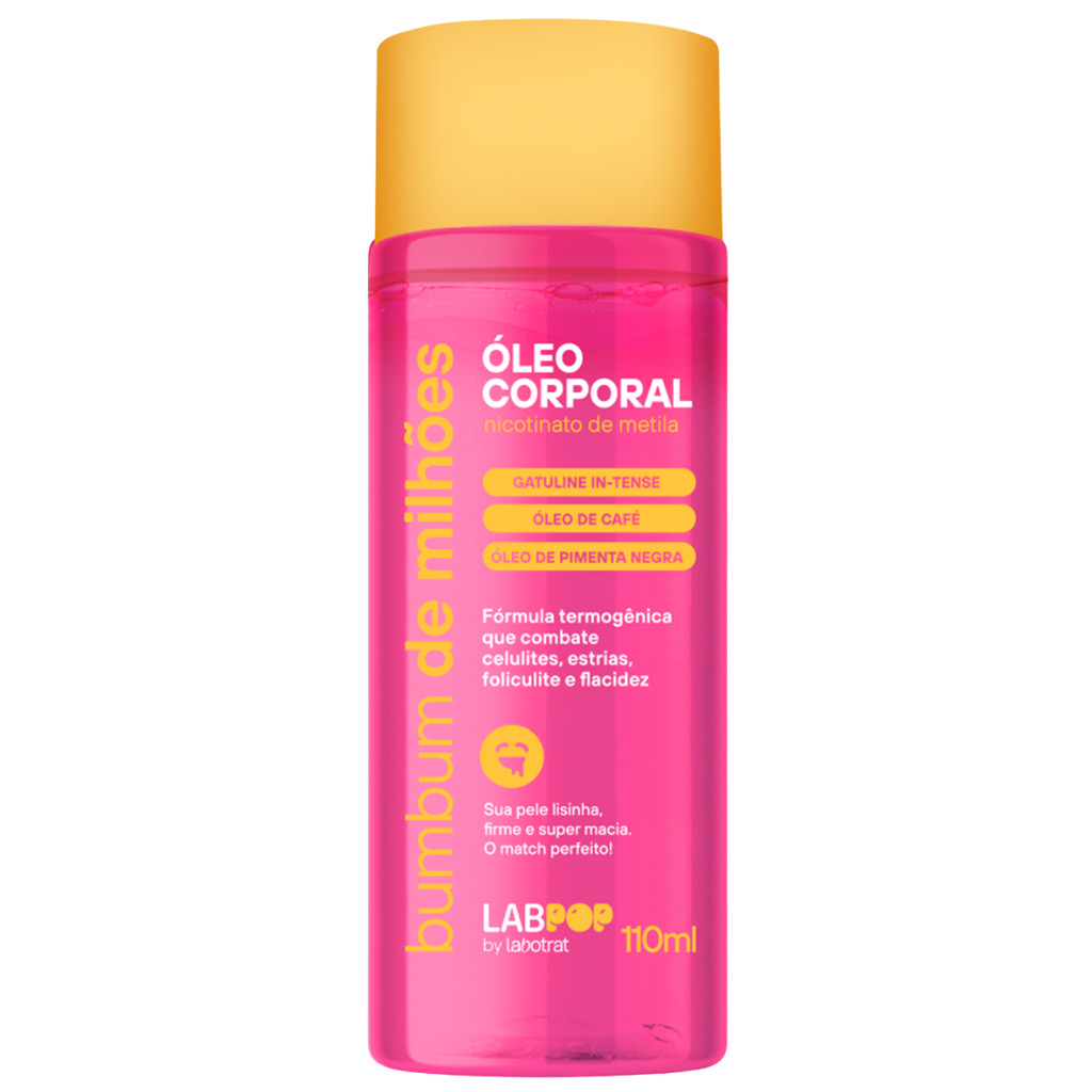 Óleo Corporal Termogênico Bumbum De Milhões Labotrat Pimenta Negra Pele Macia E Firme 110ml