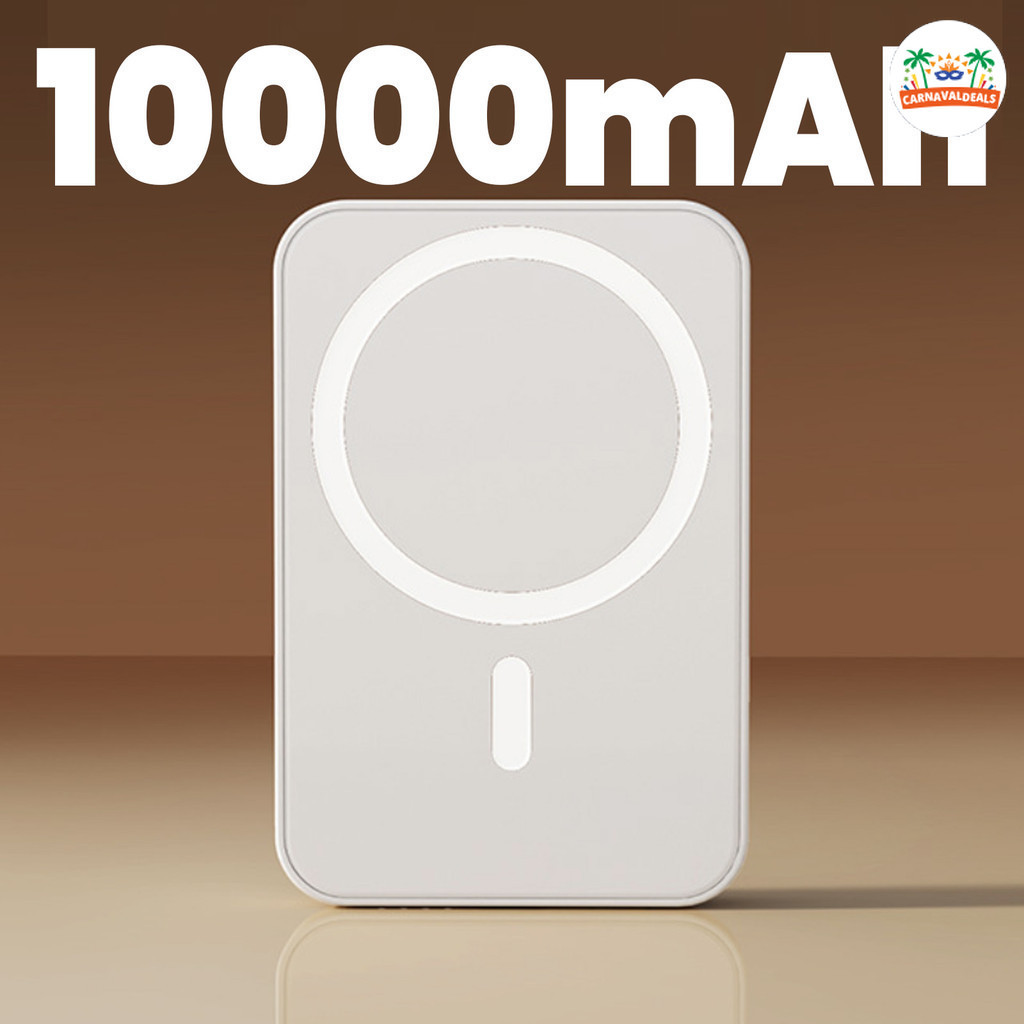 Carregador portátil indução iPhone/Android MagSafe bateria sem fio carregando 3.000mAh/5.0...