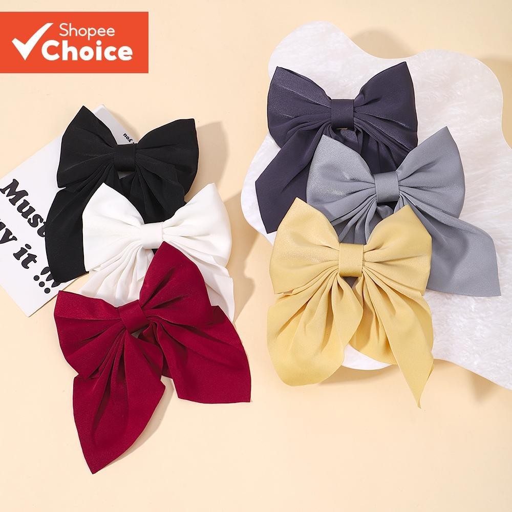 1 Peça Grampo De Laço De Cabelo De Cetim Para Meninas , Infantil De Cor Sólida , Presilhas...