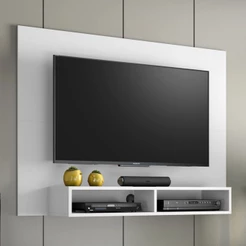 Painel para TV Até 43 Polegadas Nuevo Branco New - Pnr Móveis