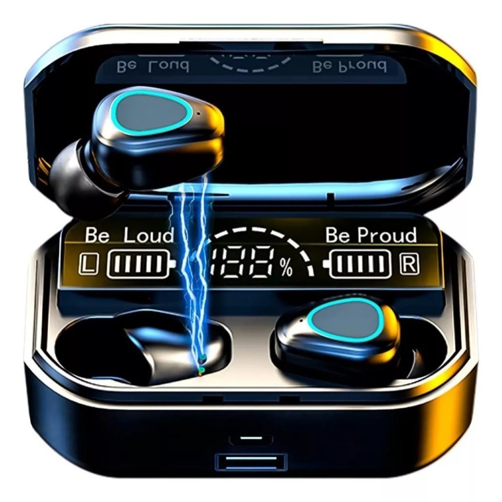 Fone de Ouvido Bluetooth 5.1 M10 Tws Preto Headphone 5.3 Aode G_Electron_Oficial