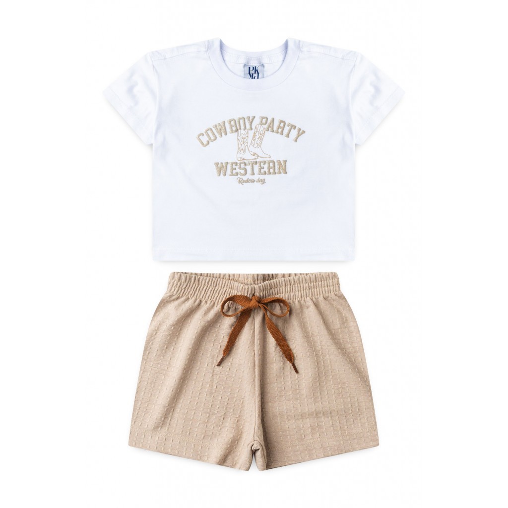 Conjunto Feminino Infantil Dia De Rodeio - Baby & Kids Fashion