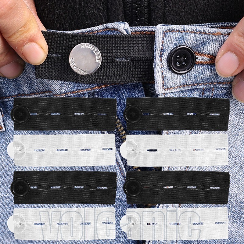 2/4 Unidades Cinto De Maternidade Elástico Ajustável-Acessório De Costura De Roupas DIY-Extensores De Invisíveis De Alta