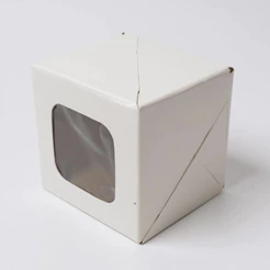 Caixa Para Doce com Visor PV-5 Branca - 5x5x4cm - 20 unidades - Rizzo