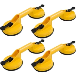 Kit 4 Ventosa Dupla P/ Vidros, Mármores, Espelhos Até 80kg