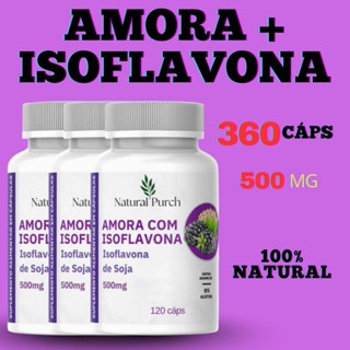 Amora Com Isoflavona 120 500mg capsulas por pote em Oferta na Shopee
