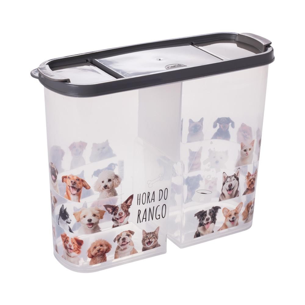 Guarda Tudo Dueto Retangular de Plástico Pet 2,4l Plasutil em Oferta na Shopee