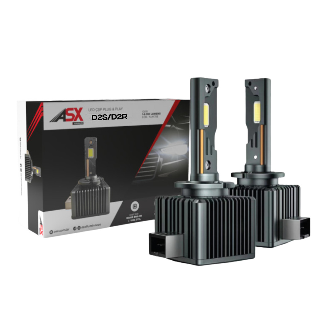 Lampada Asx D2s/D2r Led Csp Plug Play - 100w - 14.000 Lumens - Bivolt