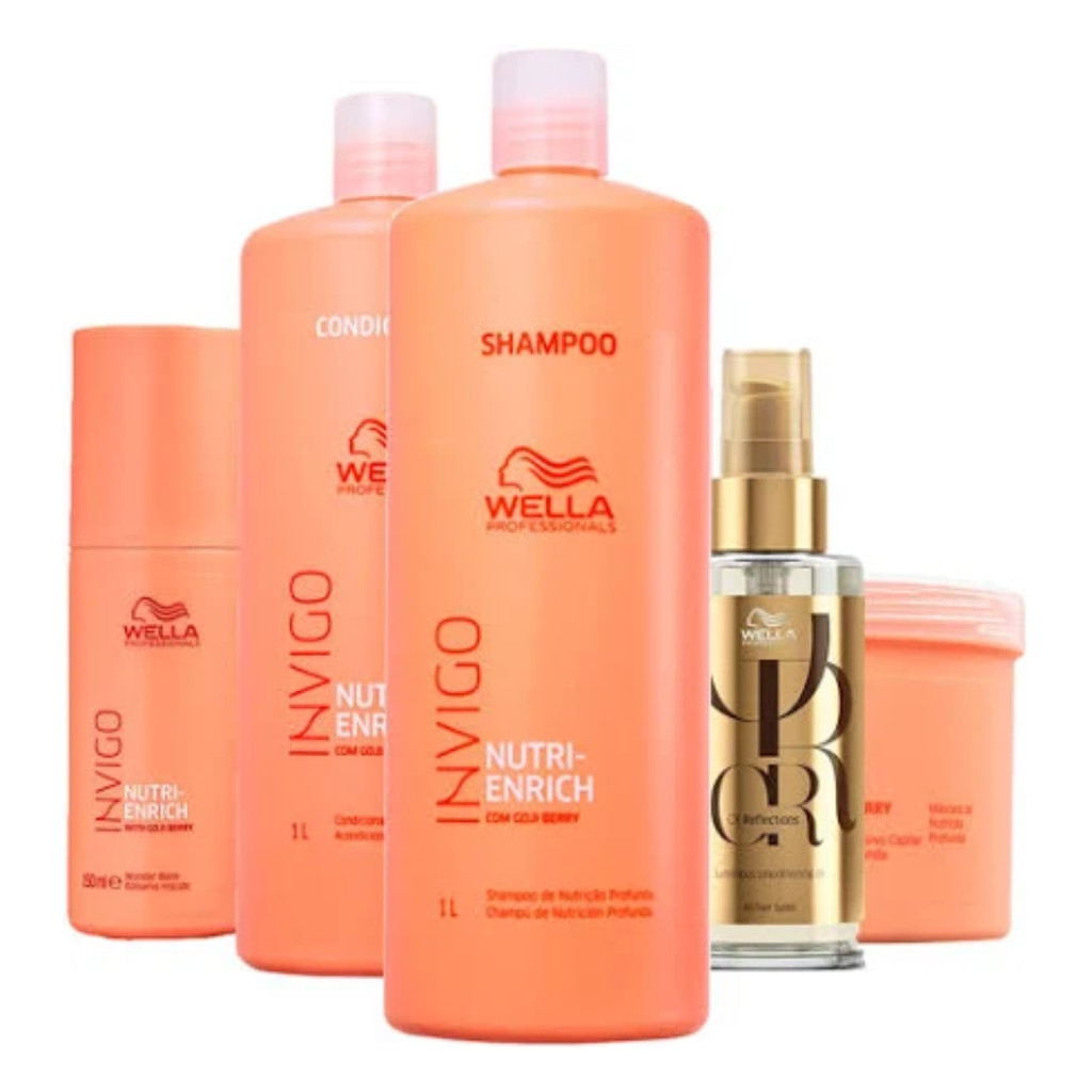 Kit Wella Professionals Invigo Nutri-Enrich Salon Care (5 Produtos) em Oferta na Shopee