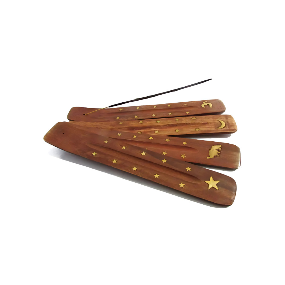 25 Incensario Regua Madeira Porta Incenso Atacado Barato em Oferta na Shopee