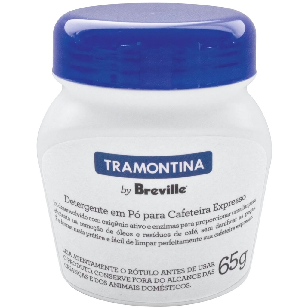 Detergente em Pó Tramontina by Breville Cafeteira Express 65g Limpeza Original Limpar Eletroportateis
