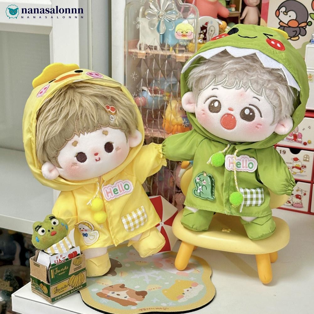 NAL (Somente Roupas) Para Bonecas De Algodão De 10/20CM , Capa De Chuva , Boneca De Pelúcia De Desenho Animado , Roupa D