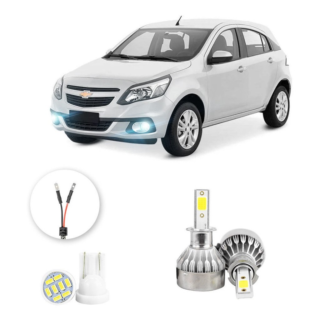 Farol de Neblina Milha Led Chevrolet Agile 2010 2011 20000lm em Oferta na Shopee