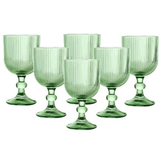 Jogo C/ 6 Taças Versalhes Verde 390ml Mesa Posta Bebidas Água Suco em Oferta na Shopee