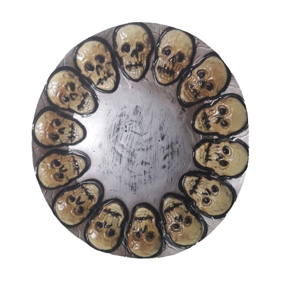 Adereço de Halloween Prato de Caveira Detalhado 38x38cm - Rizzo em Oferta na Shopee