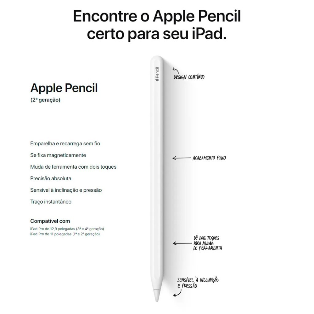 Caneta Apple Pencil Pro USB-C 1ª e 2 ª Geração Novo Lacrado Garantia com Nota Fiscal