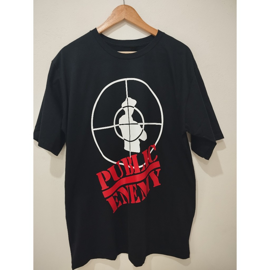Camiseta Premium em Algodão Puro Camisa de Rap Public Enemy Camiseta de Banda Hip Hop Vintage - Linha Premium