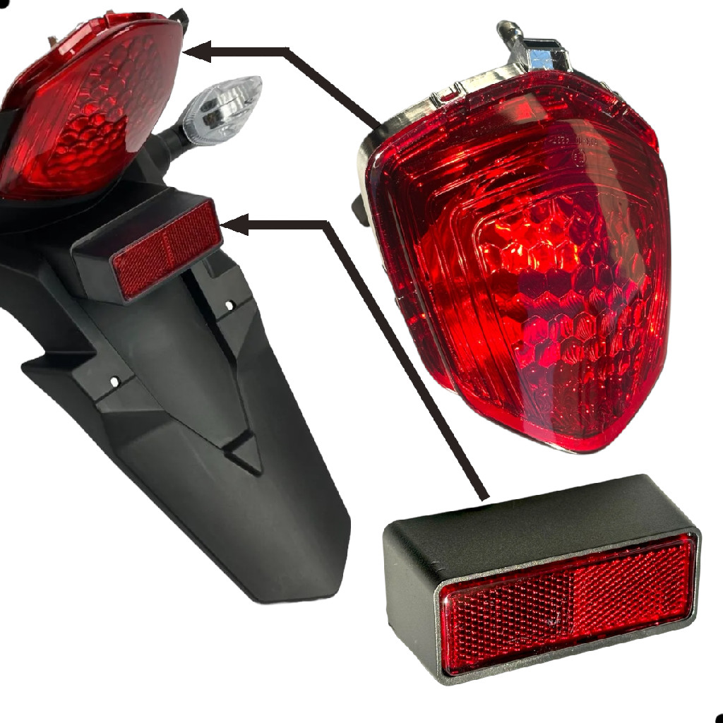 Kit Lanterna Traseira + Luz de Placa Titan Fan Start CG 125 150 160 2014 a 2024 Completo