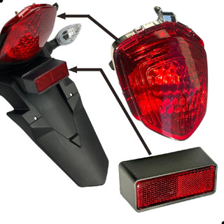 Kit Lanterna Traseira + Luz de Placa Titan Fan Start CG 125 150 160 2014 a 2024 Completo