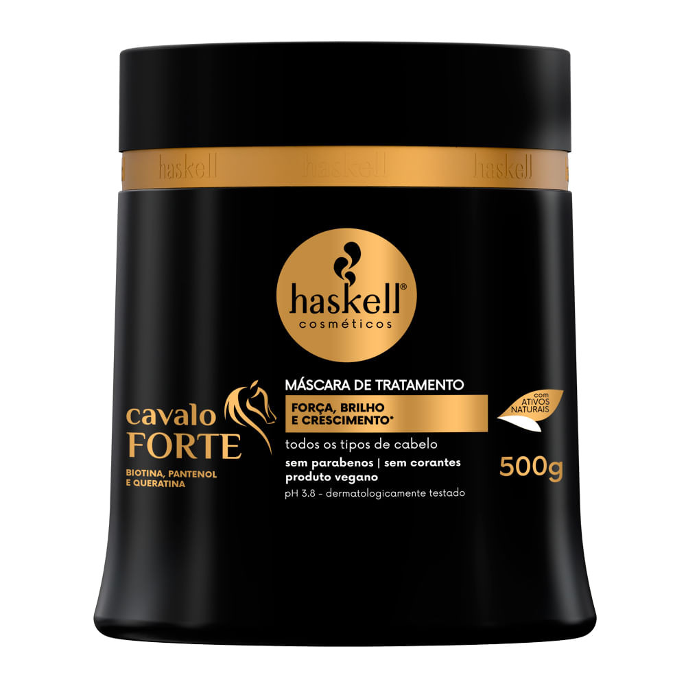 Máscara de Hidratação Haskell Cavalo Forte Força, Brilho & Crescimento 500ml - Beauty