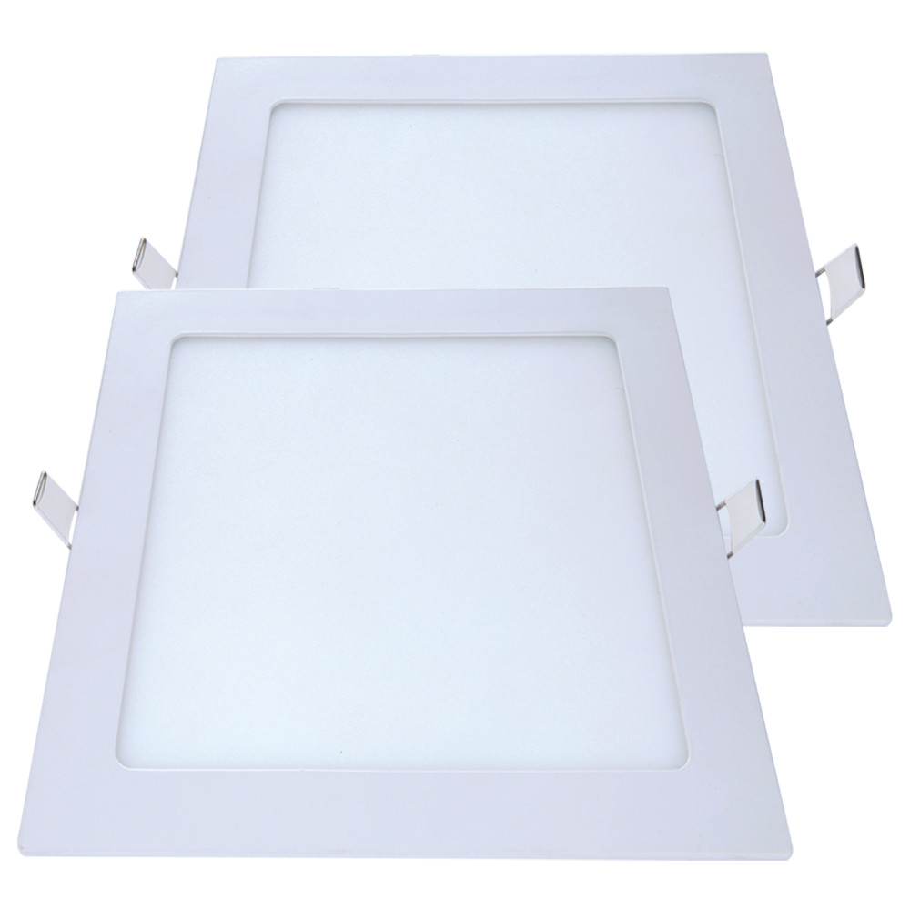 Kit 2 Painel Plafon Quadrado Embutir 18w Luminária Gesso Luz Branco Frio 6500K Bivolt Avant em Oferta na Shopee