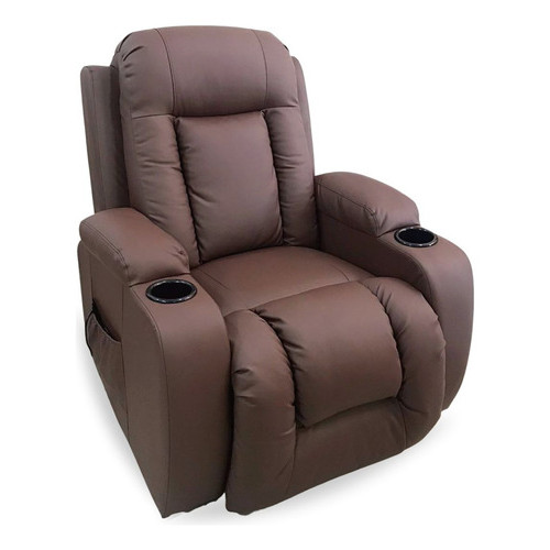 Poltrona Massageadora Papai Importway Aquecimento Reclinável Caramelo em Oferta na Shopee