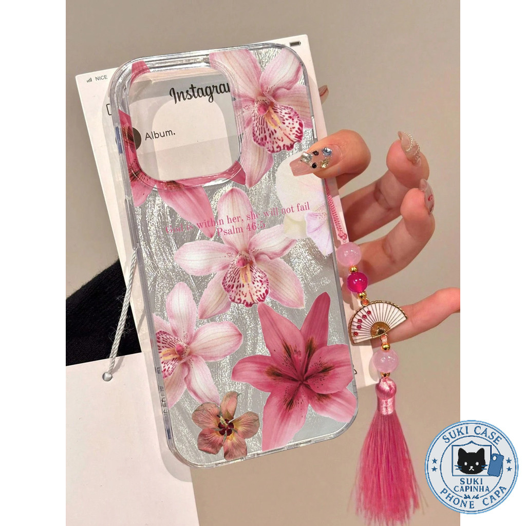 Capinha Flowers for quarteira Samsung A15 A55 A14 S24 S23 S22 ULTRA A05S A54 A13 A35 A32 A52 S20 FE Anti-impacto Capa