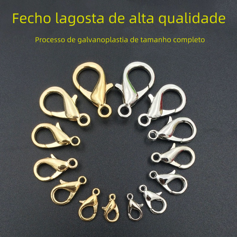 50 - 200 Pcs Fecho Lagosta Liga Fivela Pulseira Colar Fivela Rabo De Peixe Fivela De Mola em Oferta na Shopee