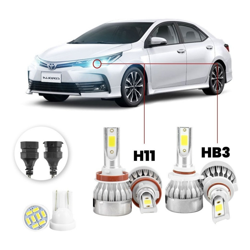 Lampadas Led Toyota Corolla 2018 A 2022 H11 Hb3 20000lm em Oferta na Shopee