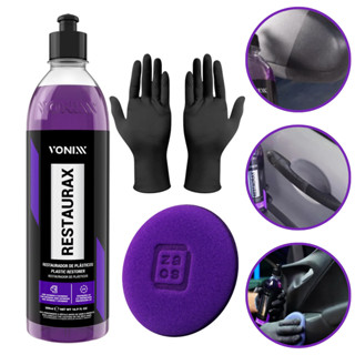 Kit Restaurax Restaurador De Plásticos Vonixx 500ml Com Aplicador E Luvas em Oferta na Shopee