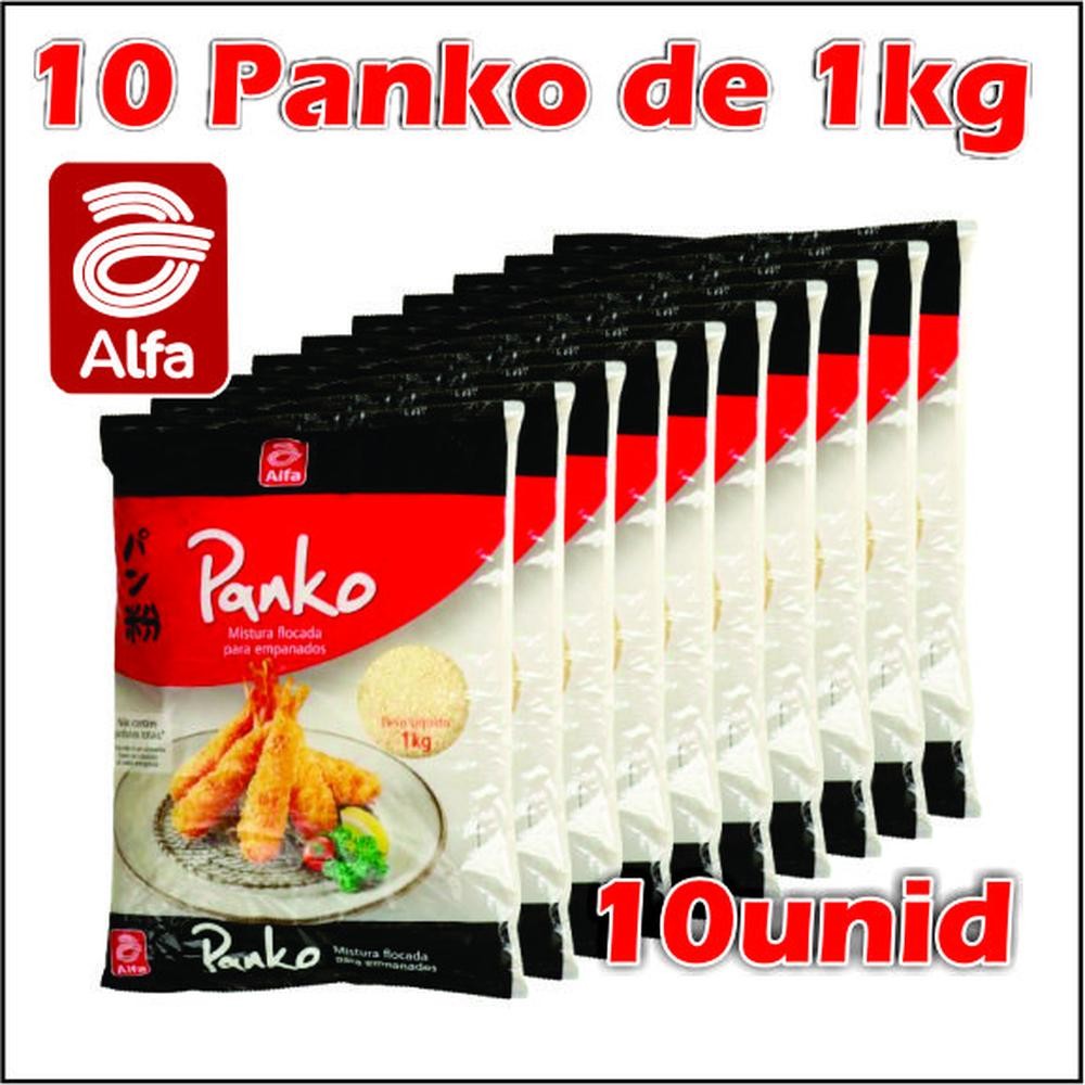 Kit  10 FARINHAS  FLOCADA  PANKO ALFA  1KG em Oferta na Shopee
