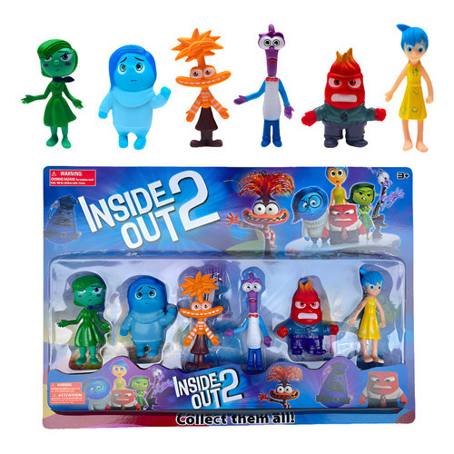 Coleção Divertidamente 2: Kit 6 Bonecos Pvc - Decoração