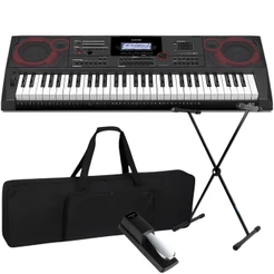 Kit Teclado Casio Ctx5000 Arranjador 61 Teclas + Suporte Capa Pedal