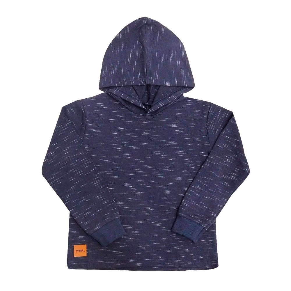 Detalhes do Blusão Malha Menino Rajado Capuz - Kidstok