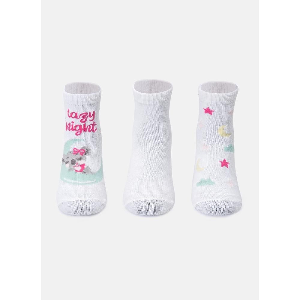 Kit com 3 Meias Infantil Soquete Bebê Menina Coala Puket em Oferta na Shopee