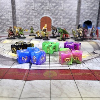 Kit 3 Dados RPG D6 Dungeons and Dragons D&D