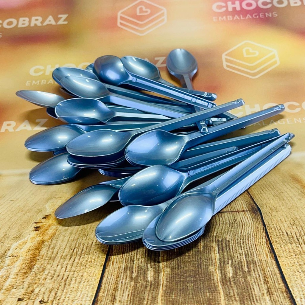 50~250 COLHER SOBREMESA PRATA BELLO FESTAS em Oferta na Shopee